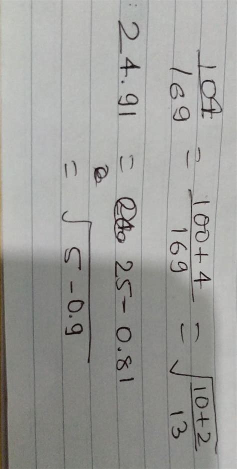 find the square root of the following using square root table of 24.91 ...