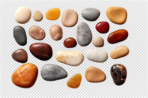 Set of stones isolated on transparent background collection stones png ...