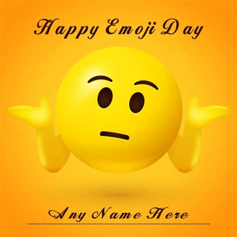 Write name on national emoji day 2025