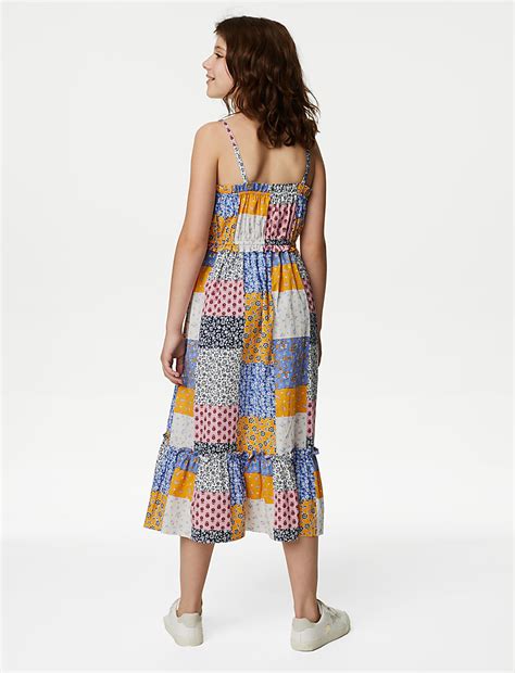 Buy Pure Cotton Patchwork Print Dress (6-16 Yrs) at Marks & Spencer
