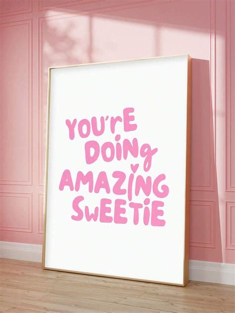 SHEIN 1pc Motivational Quote Poster, Positive Affirmation Paintings ...