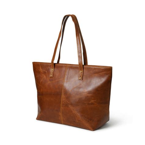 The Kim Coco Brown Leather Tote Bag | Shoulder Bag For Women | MaheTri