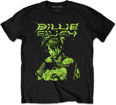 Billie Eilish T Shirt Illustration Official Unisex Black, Black, L: Buy ...