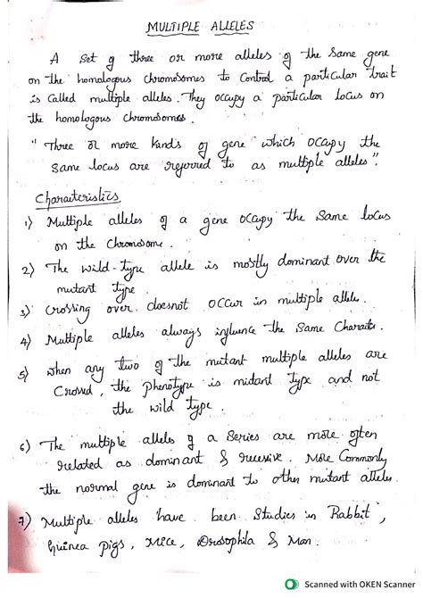Multiple allels - easy. - genetics - Studocu