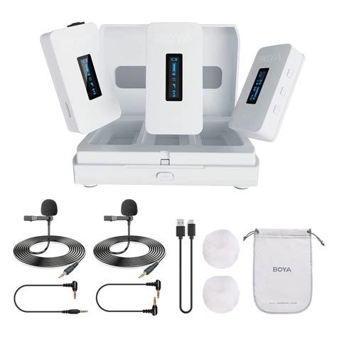 BOYA BY-XM6 K2W 2.4GHz Ultra-compact Wireless Microphone System Kit (W ...