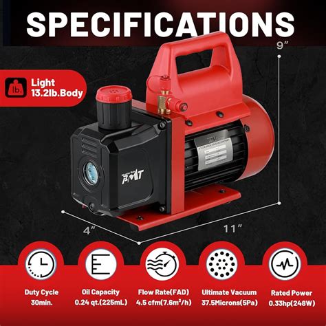 PB Motor Tech BMT PB Motor Tech Vacuum Pump & Gauge Set - 4.5 CFM Pump ...