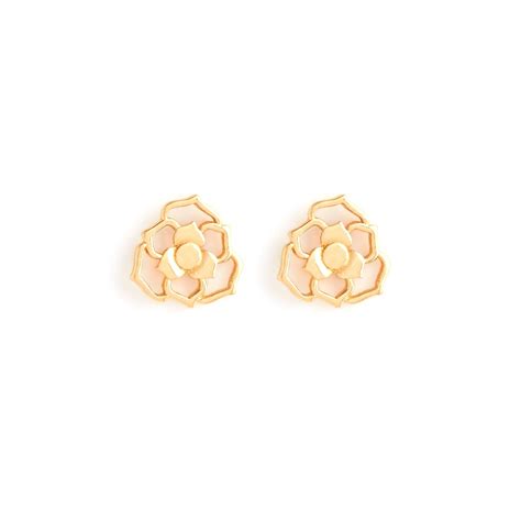 Buy Rosy Gold Stud Earring | Zaveri Bros