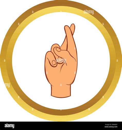Hand fingers crossed male Stock Vector Images - Alamy