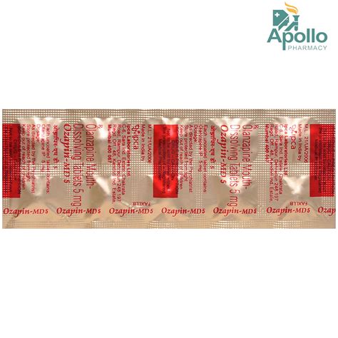 OZAPIN MD 5MG TABLET Price, Uses, Side Effects, Composition - Apollo ...