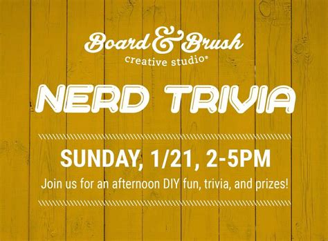 NERD TRIVIA - PICK YOUR PROJECT WORKSHOP - Prizes for Winner, 1981 ...