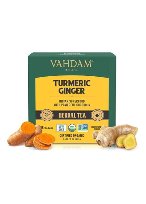 Get Organic Turmeric Ginger Herbal Tea - 15 Tea Bags at ₹ 199 | LBB Shop