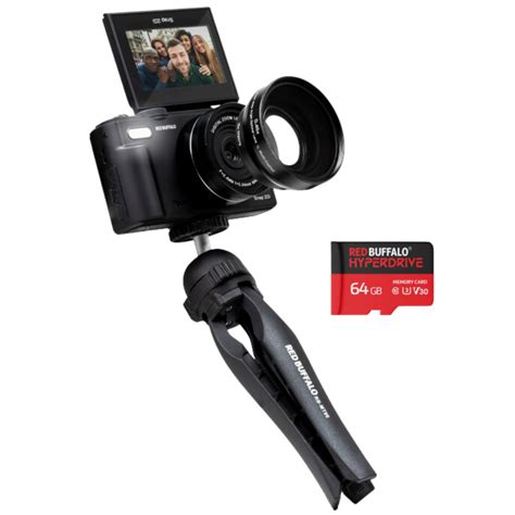 RED BUFFALO SNAP 20i 4K 64MP DIGITAL CAMERA FLIP SCREEN with WiFi FLASH ...