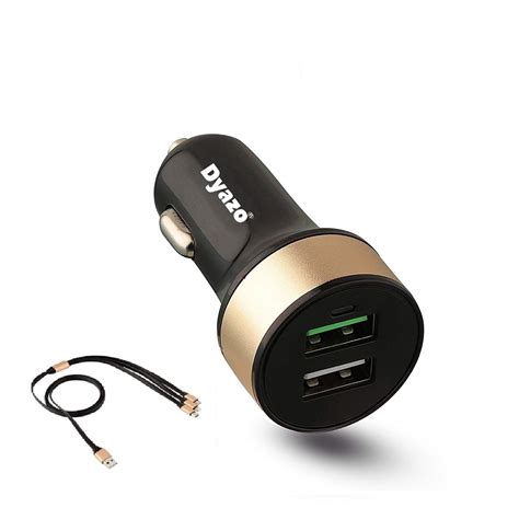Dyazo Qualcomm Dual Port Turbo Quick Charge 3.0 Dual Port USB Car ...