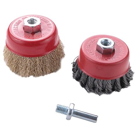 Cheston 3 Inch” Twisted Iron & Brass Wire Cup Brush Knotted Abrasive ...