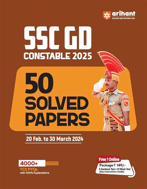 Arihant SSC Constable GD 2025 Exam 50 Solved Papers with 4000+ TCS PYQ ...