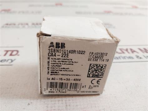 ABB CA4-22E Auxiliary Contact 1SBN010140R1022 690V – Aeliya Marine Tech