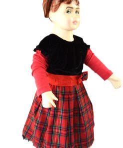 Designer Fabulous Red and White Rose Flower Party Dress for Baby Girls