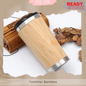 Jual Tumbler Cosmo stainless bamboo 4500ml botol air bambu vaccum flask ...