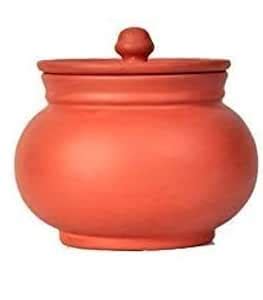 Buy Arembi Earthen Natural Clay Dahi Makkhan Buttermilk Storage and ...