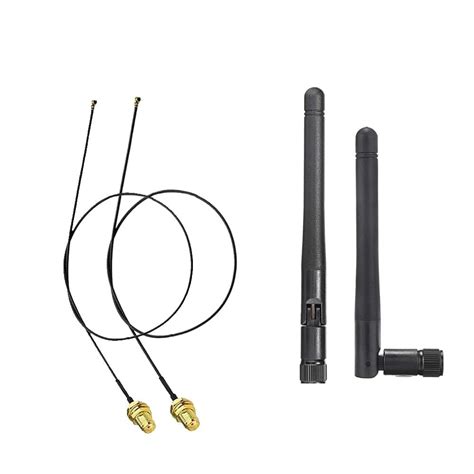 NISTECH 3dBi Whip Rubber Duck Omni (Pack of 2) Whip Antenna SMA Male ...