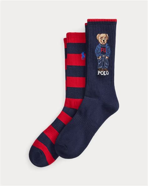 Polo Bear Crew Sock 2-Pack for Men | Ralph Lauren® IN