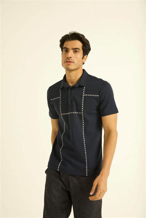 dash and dot - Cross Stitch Polo