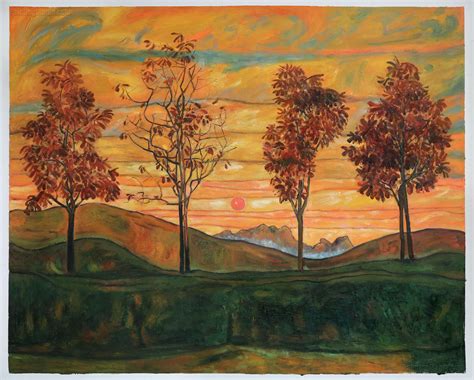 Four Trees - Egon Schiele Paintings