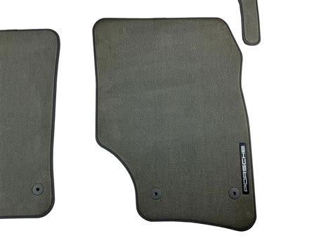 Porsche Cayenne 1 955 floor mats velour steel gray metal logo