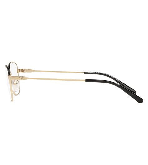 Michael Kors Unisex Gold Rectangular Optical Frame