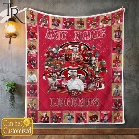 Custom Name San Francisco 49ers Legends Fleece Blanket - Torunstyle