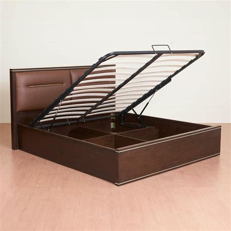 Buy Valencia Queen Size Bed With Hydraulic Box Storage - 150 x 195 cm ...