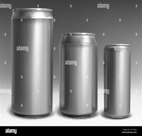 Sliver aluminium cans different sizes for soda, beer, energy drink ...