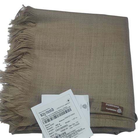 Raymond Pashmina 100% Fine Count Wool Shawl Lohi Color Brown - ManTire