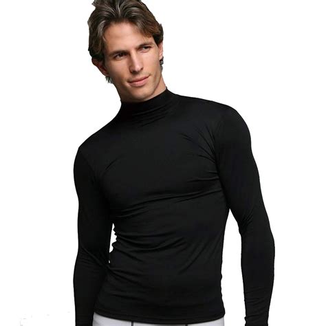 Bloomun High Neck Full Sleeve Compression/Inner Tops - Black (XL (32-36 ...