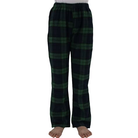 LNFINTDO Boys Flannel Pajamas Pants Plaid Pajama Pants Soft Warm ...