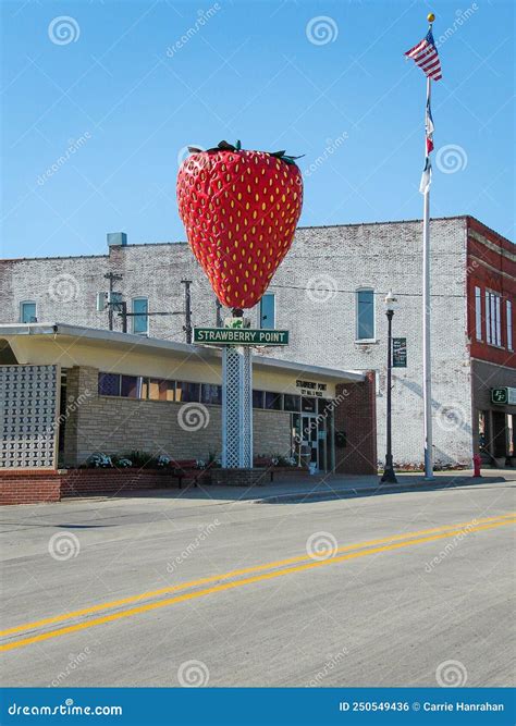 World`s Largest Strawberry in Strawberry Point, Iowa Stock Photo ...