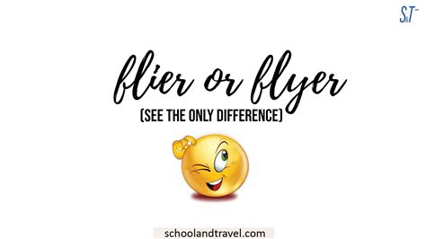 Flier or Flyer: See the only difference