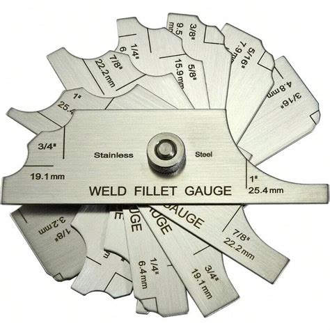 NEWRIVERWELD 7 Piece Fillet Weld Set Gage MG11 Rl Gauge Depth Gauges ...