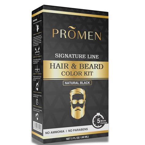 ENTICCA PROMEN Hair & Beard Color Kit | 5-10 Minutes Moustache and Hair ...
