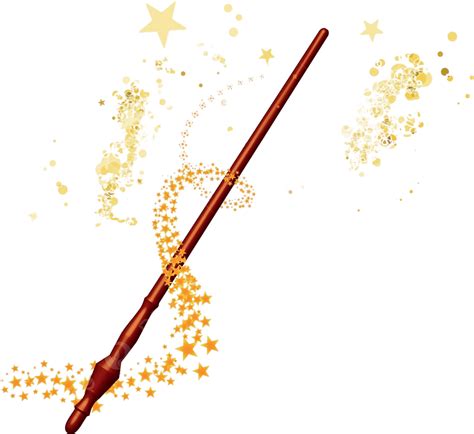 Magic Wand With Stars On White Background Staff Collection Wizard ...