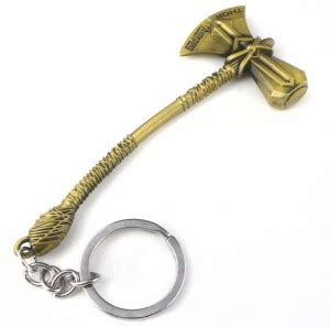 MK Mobiles Avengers Infinity War Thor Axe Stormbreaker (Gold) Key Chain ...