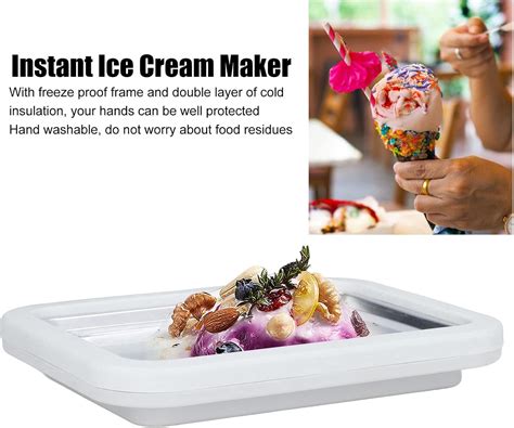 Buy Instant Ice Cream Maker Pan and Scrapers Stainless Steel Mini Fried ...