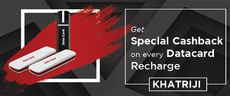 Recharge Your Datacard from Khatriji and Get Cashback too - Khatriji