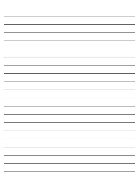 Notebook paper template, Writing paper template, Lined writing paper