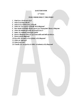 SCIENCE 1ST LESSON QUESTION PAPER by sumaiya ismaeil | TPT