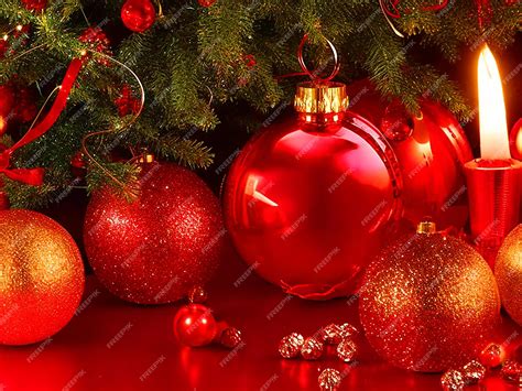 Premium Photo | Christmas red color background high quality image download