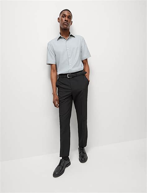 Buy Regular Fit Easy Iron Pure Cotton Short Sleeve Shirt at Marks & Spencer