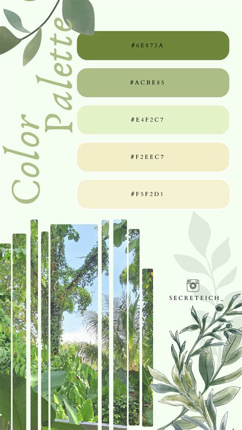 color palette green canva | Kombo warna, Warna, Desain