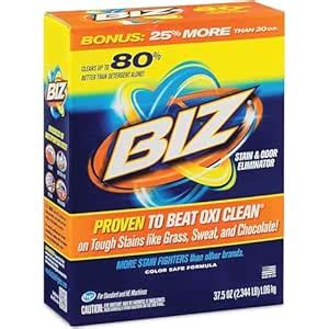 Biz Laundry Detergent Powder, Stain and Odor Eliminator for Tough ...
