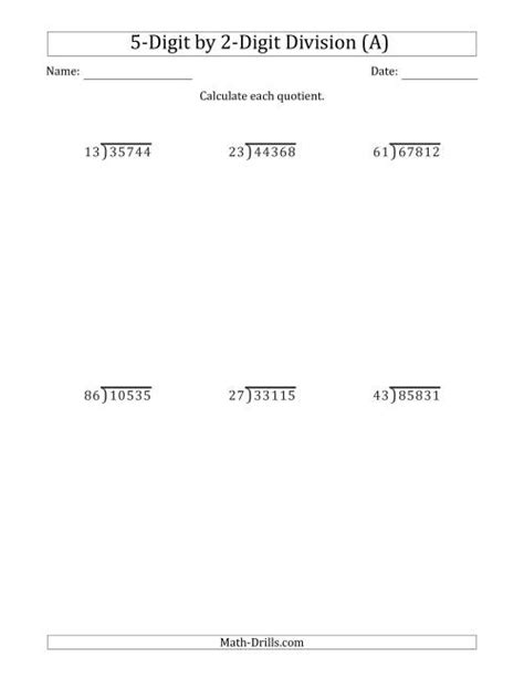 Division Using Two Digit in Grade 5 的图像结果
